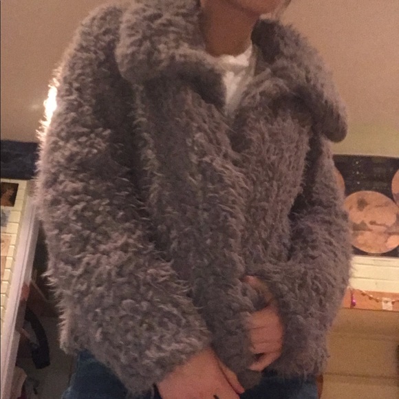 Primark Jackets & Blazers - Faux Fur Grey Coat